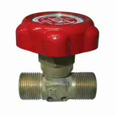 Клапан запорный К-1409-250 G3/4 красный маховик (проходной)